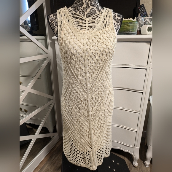 Boho Crochet dress (lined), Large ,EUC - Picture 12 of 12